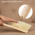 Patelai 2 Pieces Wooden Bench Brushes Fireplace Brush Natural Fiber Bench Soft - Image 4