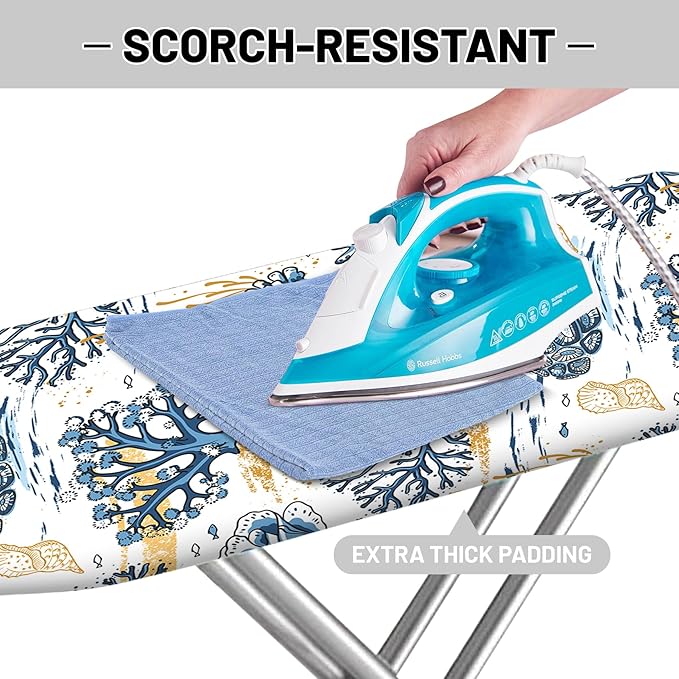 Extra Thick Ironing Board Cover and Pad, 15x54 Ironing Board Cover, Resist - Image 4