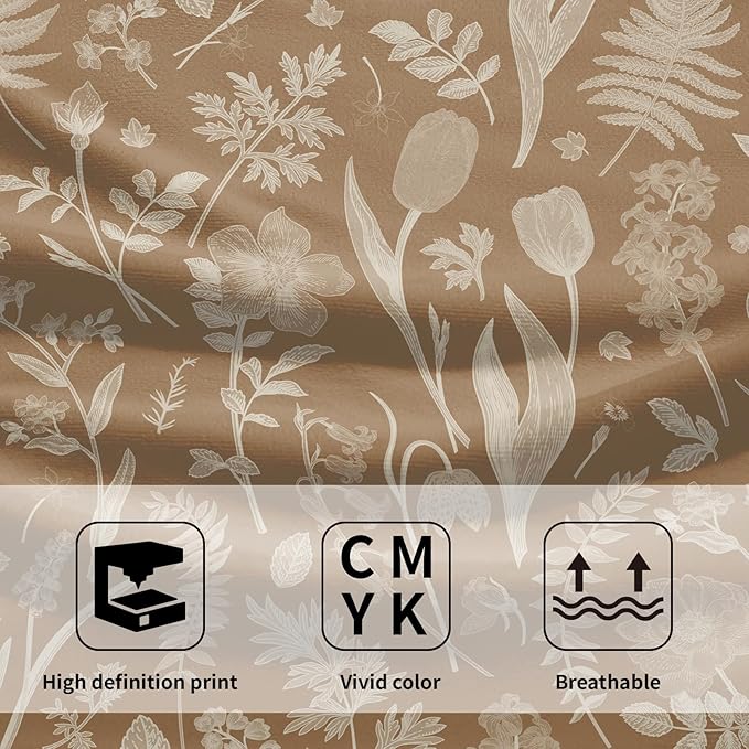 Brown Spring Floral Hand Towels - Image 3
