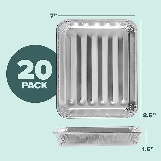 PLASTICPRO 20 Pack Disposable Aluminum Grill Liners Toppers Aluminum Foil - Image 4