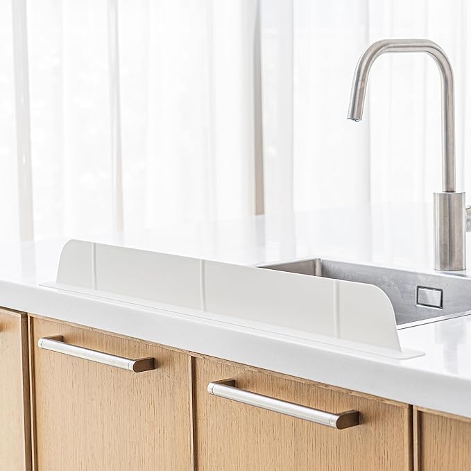 30 inch Premium Kitchen Sink Silicone Water Splash Guard SIZE UPGRADE 30" and by EatPlayLove