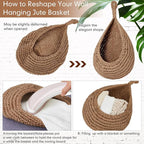 Honeydak Boho Decor Hanging Wall Baskets - Image 4