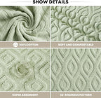 Artoid Mode 1 Pc Light Green 3D Diamond Grid Jacquard Hand Towels - Image 7