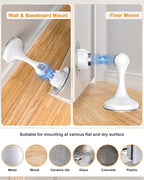 Crosize Magnetic Door Stoppers 6 Pack, Stainless Steel Door Stops - Image 4