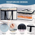 4Pack Clear Blanket Storage Bags, Vinyl Comforter Clothes Storage Closet - Image 6