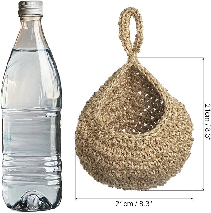 PATIKIL Hanging Fruit Baskets for Kitchen, Large Size Teardrop Home Decor - Image 2