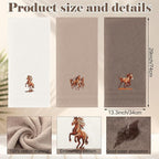 3 Pcs Western Horse Hand Towels Set - Image 2