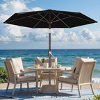 AreShark 7.5FT Patio Umbrella Table Market Umbrella with 6 Sturdy Ribs, Button Tilt/Crank, Heavy-Duty Outdoor Umbrellas for Pool, Deck, Garden and Backyard, Black - Image 7