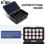 KIWIFOTOS 15 Slots C Battery Organizer Storage Case Heavy Duty IP67 Waterproof - Image 3