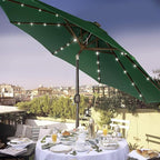 Blissun 9 ft Solar Umbrella, 32 LED Lighted Patio Umbrella, Table Market Umbrella, Outdoor Umbrella for Garden, Deck, Backyard, Pool and Beach (Dark Green) - Image 7