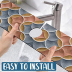 Geometric Printing Sink Splash Guard Faucet Mat Ceramic Tile Texture Super - Image 5