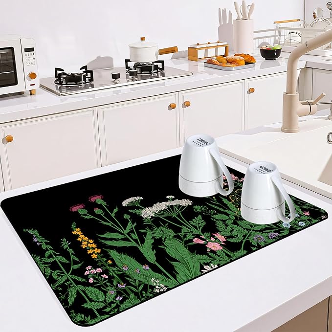 Dish Drying Mat for Multiple Usage. Super Absorbent, Easy clean, Quick dry - Image 2