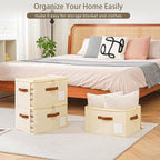 4 Pack Large Storage Bins with Lids, Foldable Closet Organizer with Clear Window - Image 7