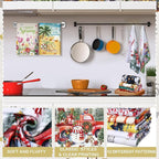 12 Pcs Seasonal Kitchen Towels Set - Image 3