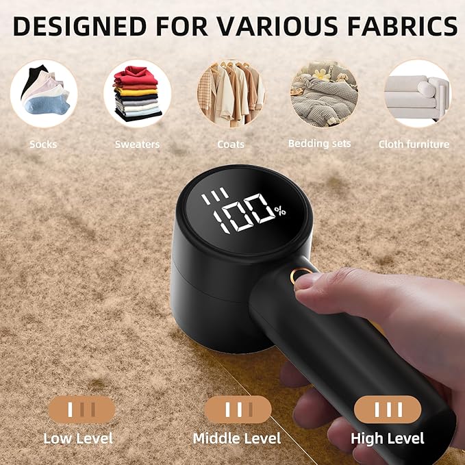 Fabric Shaver, Lint Remover Rechargeable, Electric Portable Sweater Defuzzer - Image 5
