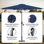 Simple Deluxe 9' Patio Umbrella Outdoor Table Market Yard Umbrella with Push Button Tilt/Crank - Image 2