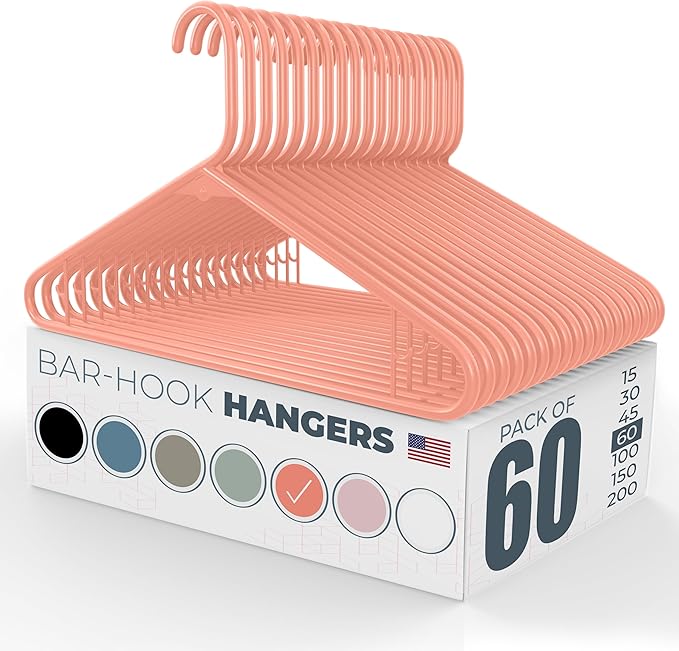Neaties Plastic Hangers 50 Pack – Made in The USA – 6lb Capacity Standard by NeatiesHangers