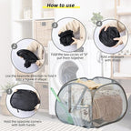 Collapsible Laundry Basket, 90L Foldable Pop-up Laundry Hamper - Image 7
