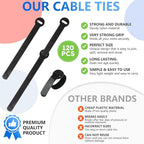 120 PCS 5/6/8 Inch Cord Wraps for Charging Cords – Data Cable Organizer Ties – - Image 3
