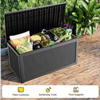 320 Gallon Outdoor Storage Box,Large Waterproof UV Resistant Deck Box,Lockable Storage Container for Patio Furniture Cushions Garden Tools and Pool Accessories(Black) - Image 5