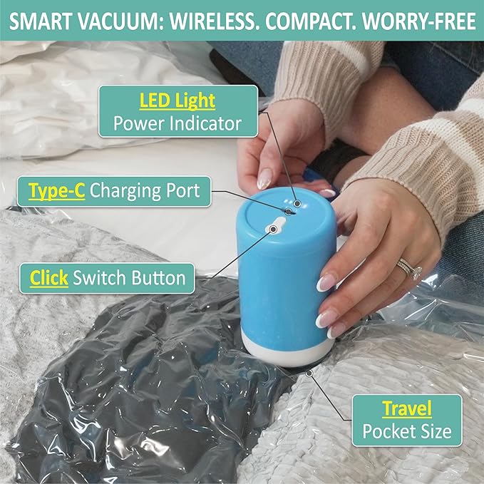 Cozy Essential Travel Vacuum Storage Bags - Image 5