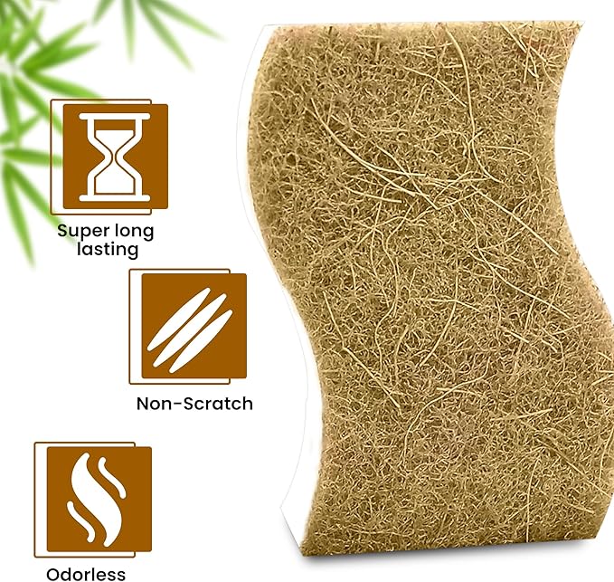 Natural Kitchen Sponge –24-Pack Biodegradable Sponges - Image 5
