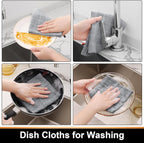 Mordimy 100% Cotton Terry Cloth Dish Cloths, Soft and Absorbent Checkered Dish - Image 4
