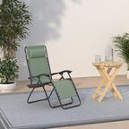 Best Choice Products Set of 2 Adjustable Steel Mesh Zero Gravity Lounge Chair Recliners w/Pillows and Cup Holder Trays - Sage Green - Image 2