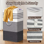 WOWBOX 2 Pack Laundry Hampers Baskets, Freestanding Dirty Clothes Hampers - Image 3