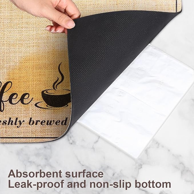 Absorbent Coffee Mat, Fashion Dish Drying Mat - Image 8