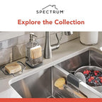 Spectrum Sink Saddle for Kitchen Sink Gray Slate Tint Sponge and Brush Holder - Image 6
