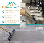 FURemover Pet Hair Rubber Broom 2-Piece Set containing Original and PRO - Image 2