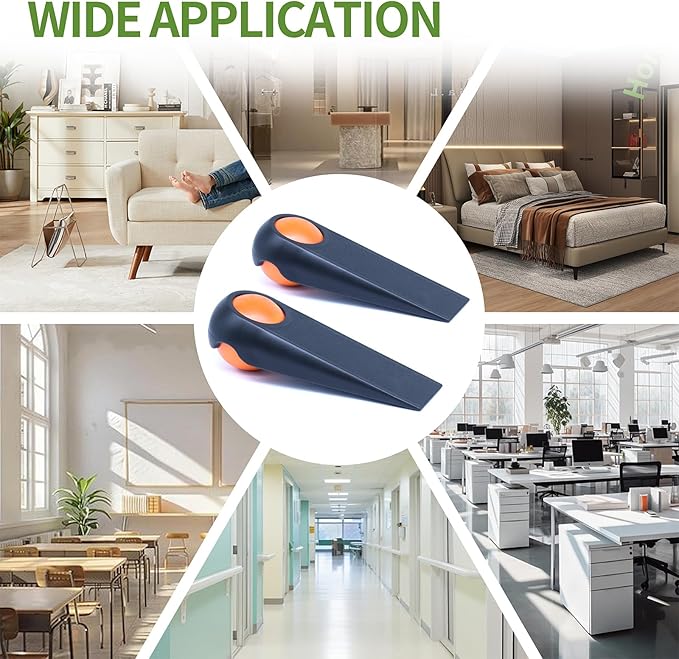 Door Stoppers for Bottom of Door, Rubber Door Stopper Wedges, Door Holders for - Image 9
