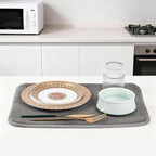 Dish Drying Mat, Microfiber Ultra-Absorbent Kitchen Counter Mat, Ideal Dish - Image 3
