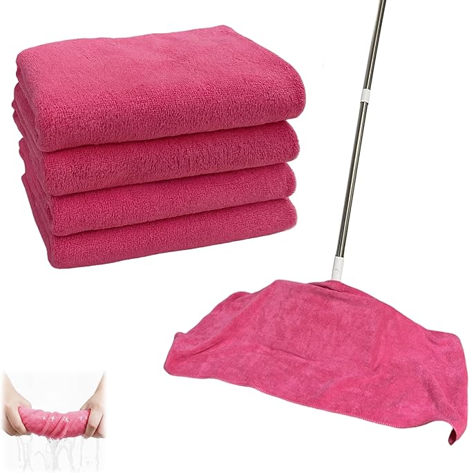 4/8 Pcs Extra Large Microfiber Cleaning Cloths – 30x20 in Mop Towels by Unknown
