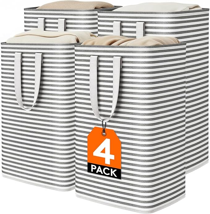 Lifewit 4 Pack Laundry Hamper Large Collapsible Laundry Baskets, Freestanding by Lifewit