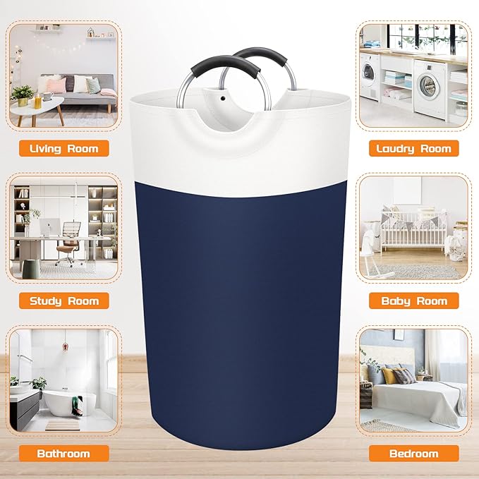 BlissTotes 90L Laundry Basket, Freestanding Laundry Hamper, Collapsible Dirty - Image 7