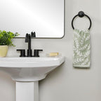 SKL Home Leaf Sprig 100% Cotton Jacquard 2pc Hand Towel Set, Reversible & - Image 3