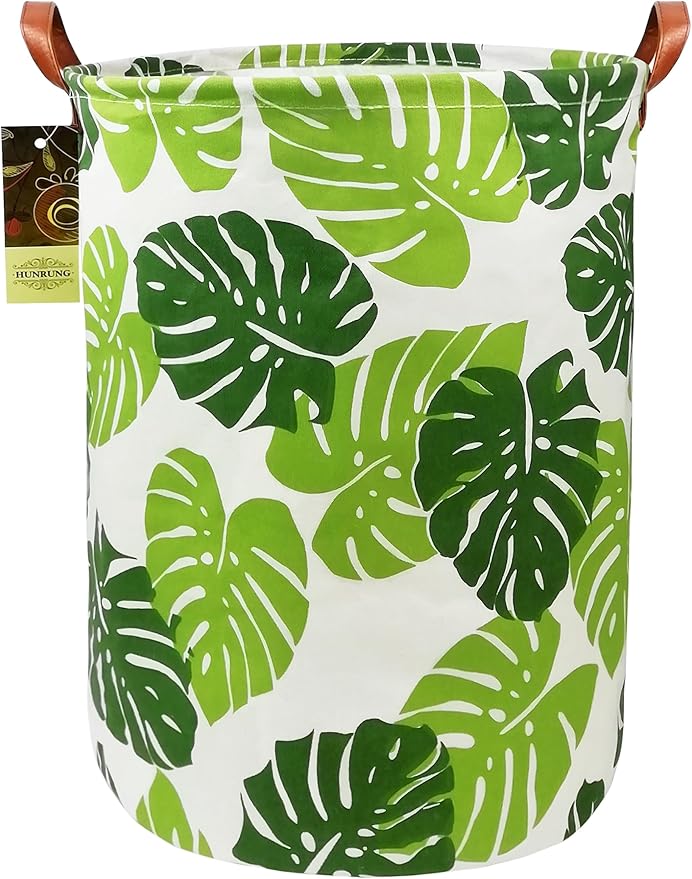 HUNRUNG Laundry Hamper, Large Canvas Fabric Lightweight Storage Basket Toy by HUNRUNG