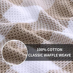 Homaxy 100% Cotton Waffle Weave Check Plaid Kitchen Towels, 13 x 28 Inches - Image 7