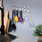YIGII 6 Pack Adhesive Towel Hooks, Stainless Steel Sticky Hooks - Image 3
