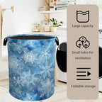 Winter Laundry Basket, Snowflakes Laundry Hamper, Heavy Duty 60L Dirty Clothes - Image 7