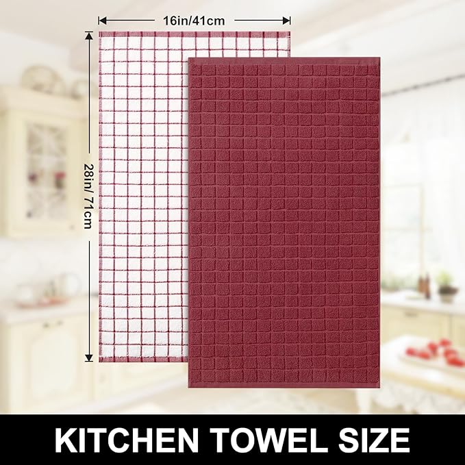Homaxy Premium Cotton Kitchen Towels 16"x 28", Large Natural Ring Spun 390 GSM - Image 5