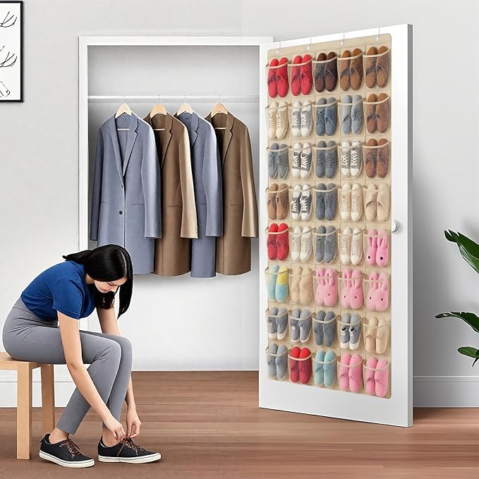 40-Pocket Over the Door Shoe Organizer - Image 5