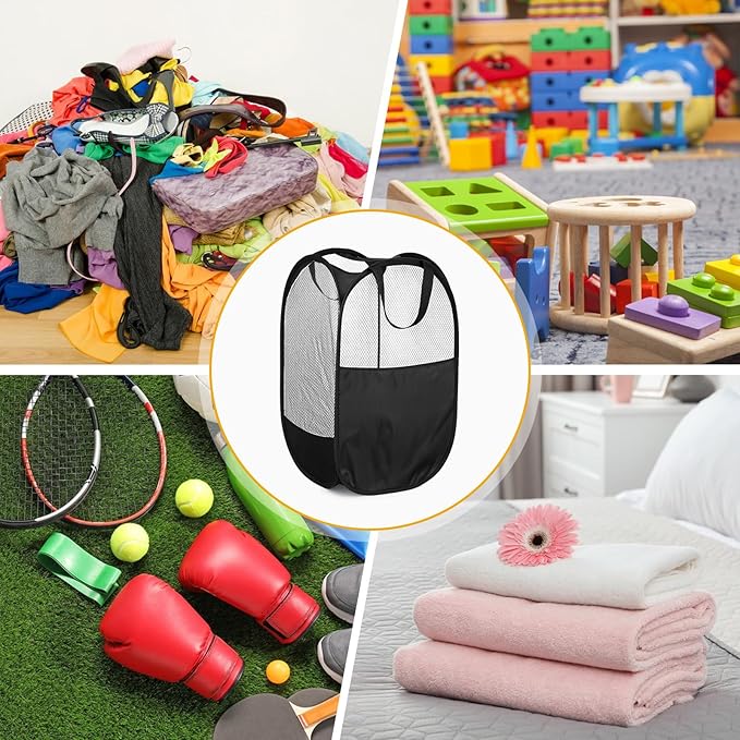9Pcs Mesh Hamper Pop up Hampers - Image 7