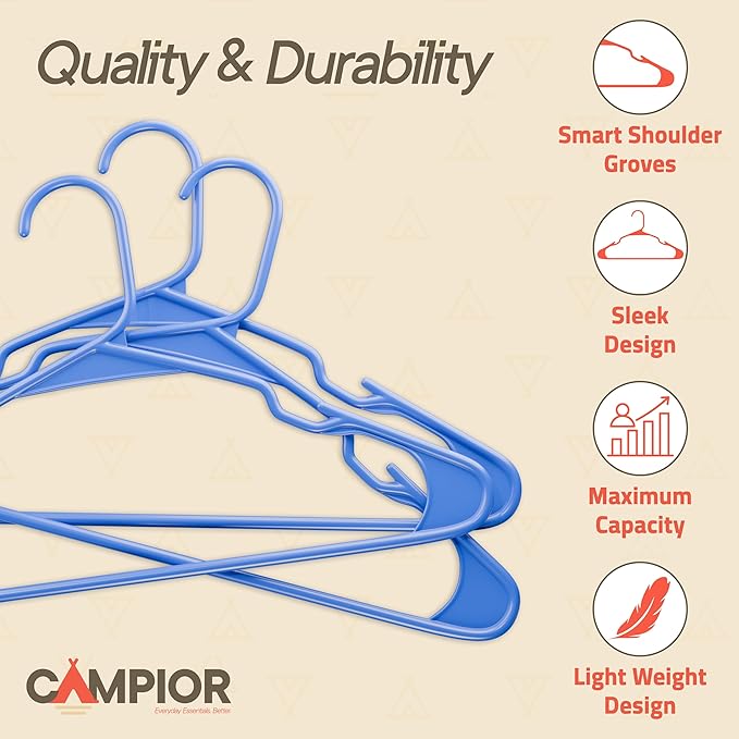 Plastic Clothes Hangers – Heavy Duty Hanger Set, - Image 3
