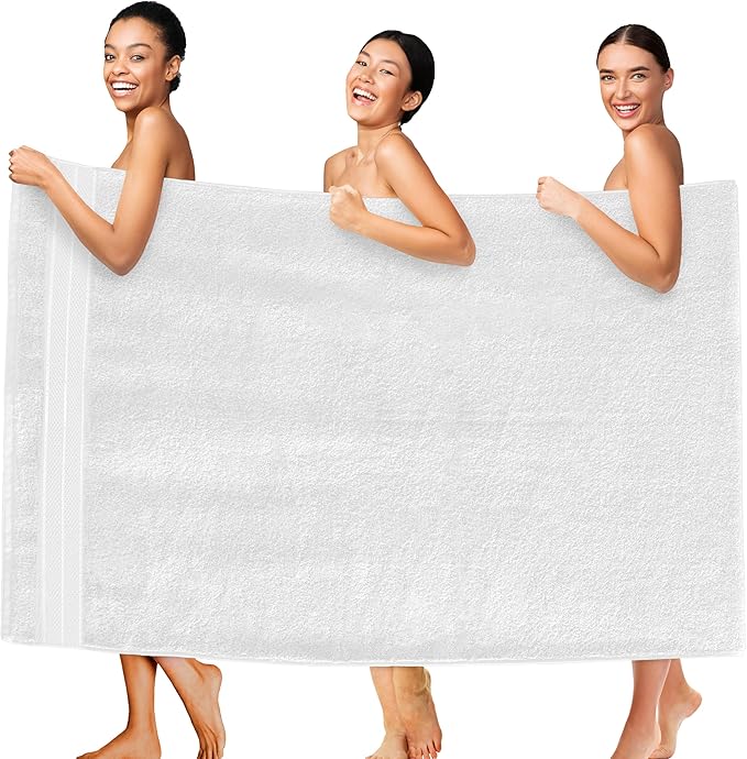 Elegant Comfort Three Line Popcorn Extra Large Luxury Bath Towel by ELEGANTCOMFORT