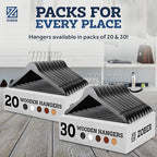 ZOBER Black Wooden Hangers - Image 8