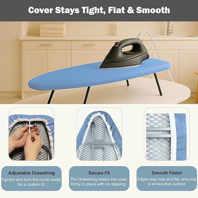 Small Ironing Board Cover and Pad 12"x32" Small Iron Board Cover - Image 4
