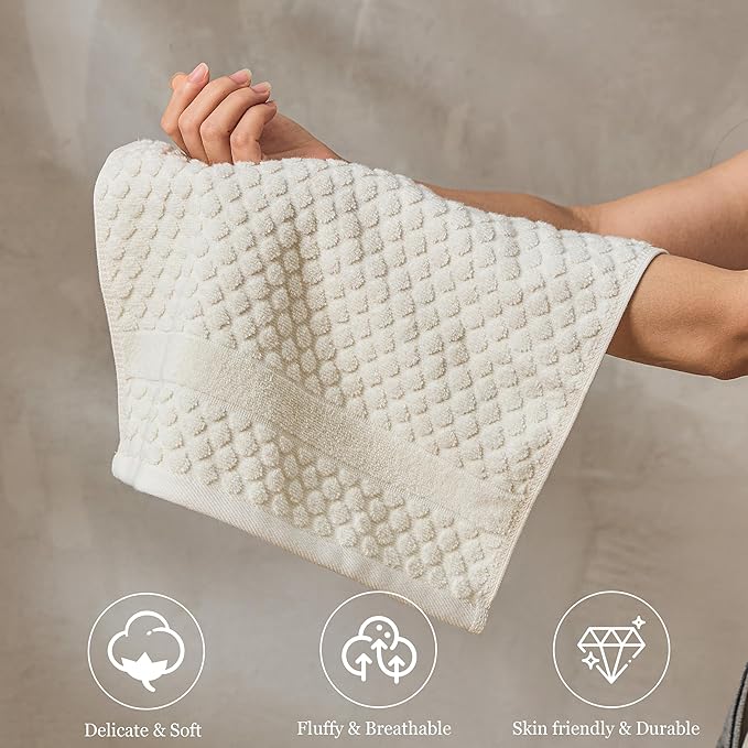 Simple&Opulence 6 Piece Luxury Towel Set, 100% Cotton Bathroom Towels - Image 7